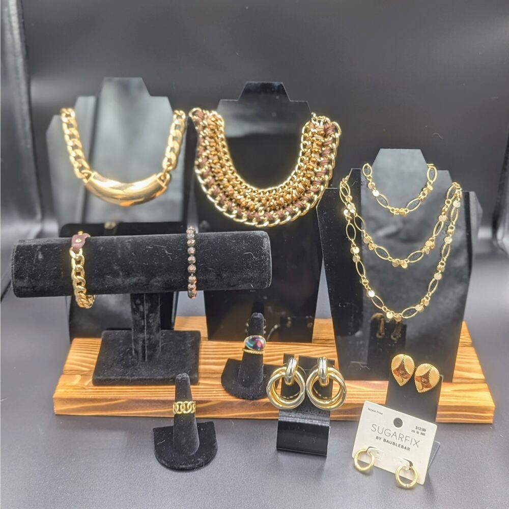 City Chic Gold 11 Piece Jewelry Bundle Lot